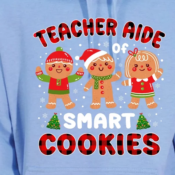 Teacher Aide Of Smart Cookies Buffalo Plaid Funny Christmas Unisex Surf Hoodie