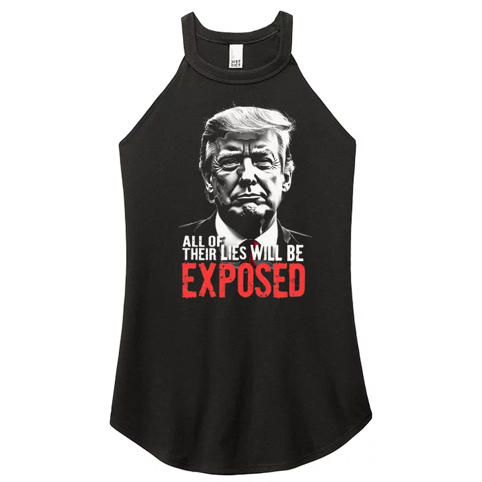 Trump All Of Their Lies Will Be Exposed Take America 2024 Women’s Perfect Tri Rocker Tank