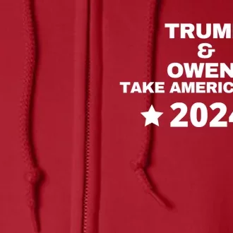 Trump And Owens Take America Back 2024 Full Zip Hoodie