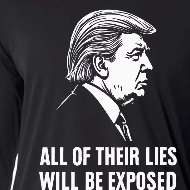 Trump All Of Their Lies Will Be Exposed Take America 2024 Cooling Performance Long Sleeve Crew