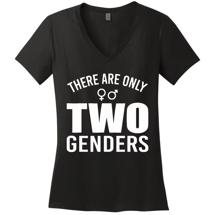 There Are Only Two Genders Gender Women's V-Neck T-Shirt