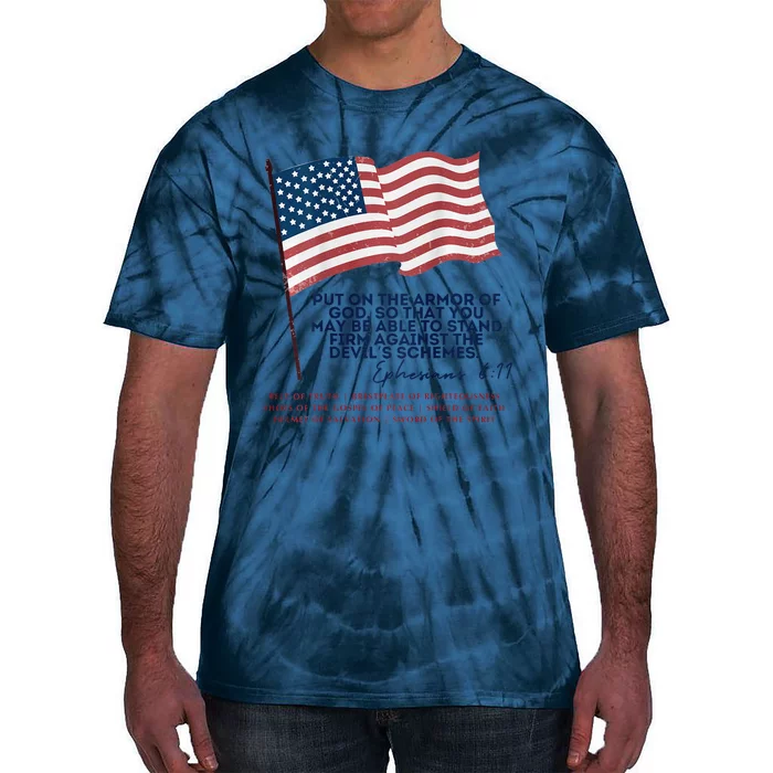 Trump Armour Of God Ephesians 611 Tie-Dye T-Shirt