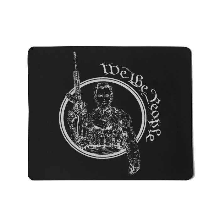 Tactical Abe Operator President Lincoln Presidents Day Mousepad