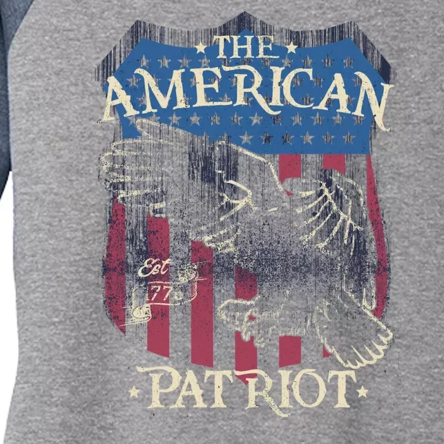 The American Patriot 1776 Women's Tri-Blend 3/4-Sleeve Raglan Shirt