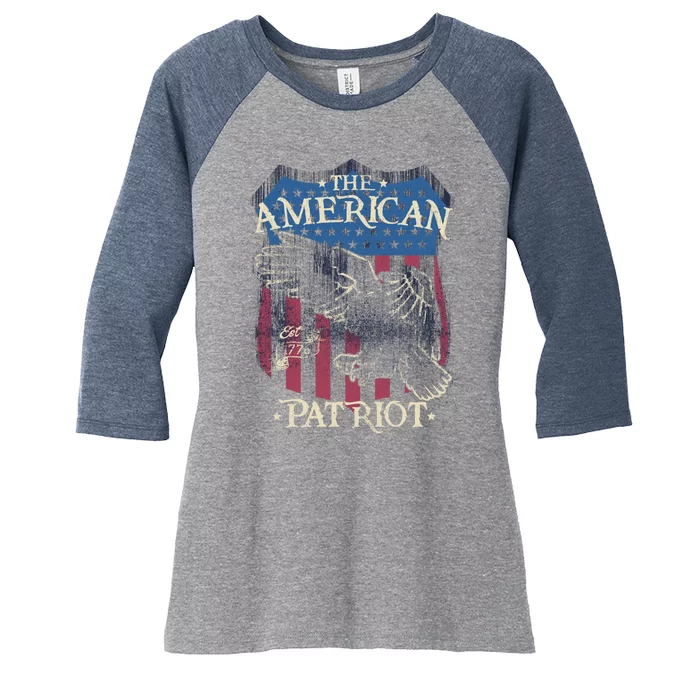 The American Patriot 1776 Women's Tri-Blend 3/4-Sleeve Raglan Shirt