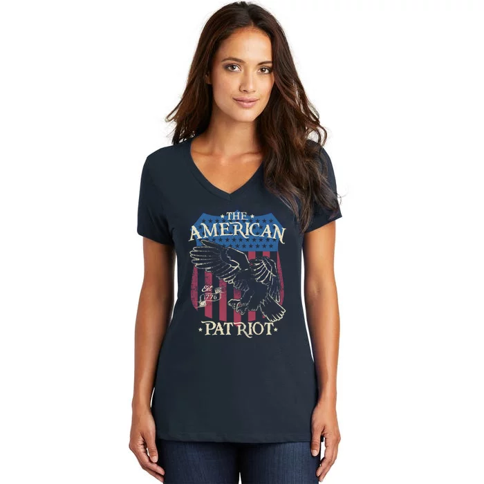 The American Patriot 1776 Women's V-Neck T-Shirt