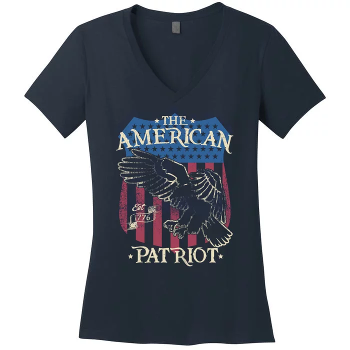 The American Patriot 1776 Women's V-Neck T-Shirt