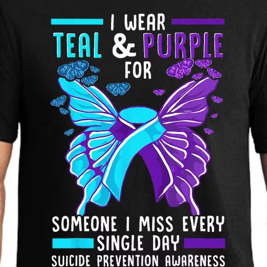 Teal And Purple Ribbon Suicide Prevention Awareness Pajama Set