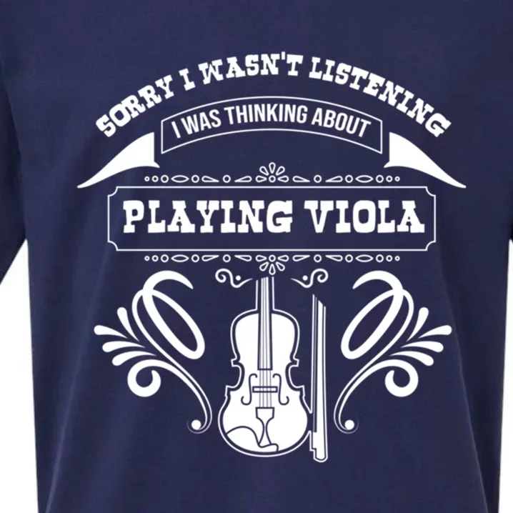 Thinking About Playing Viola Orchestra Music Notes Cute Gift Sueded Cloud Jersey T-Shirt