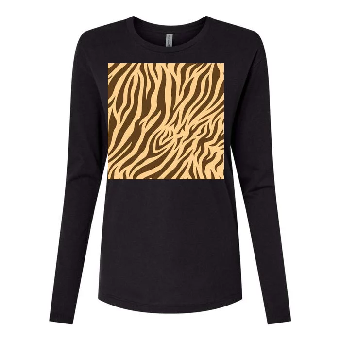 Tiger Animal Print Womens Cotton Relaxed Long Sleeve T-Shirt