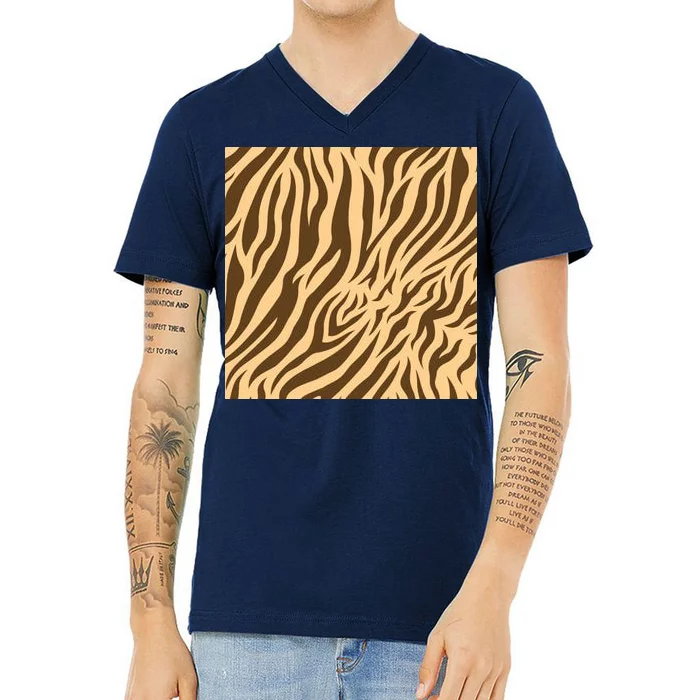 Tiger Animal Print V-Neck T-Shirt