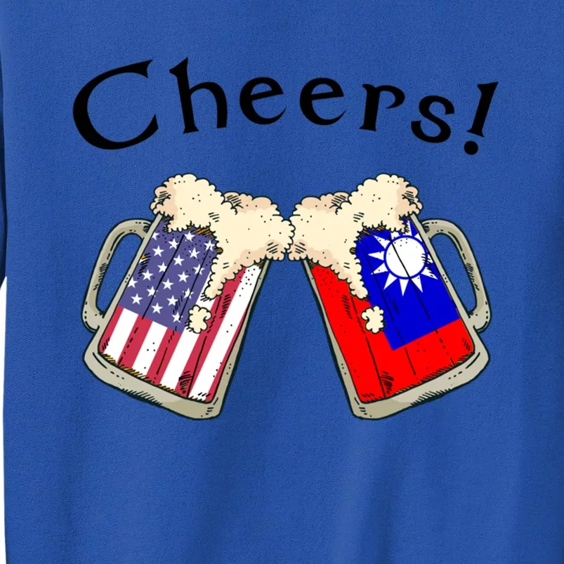 Taiwanese American Patriot Grown Country Cheers Beer Gift Tall Sweatshirt