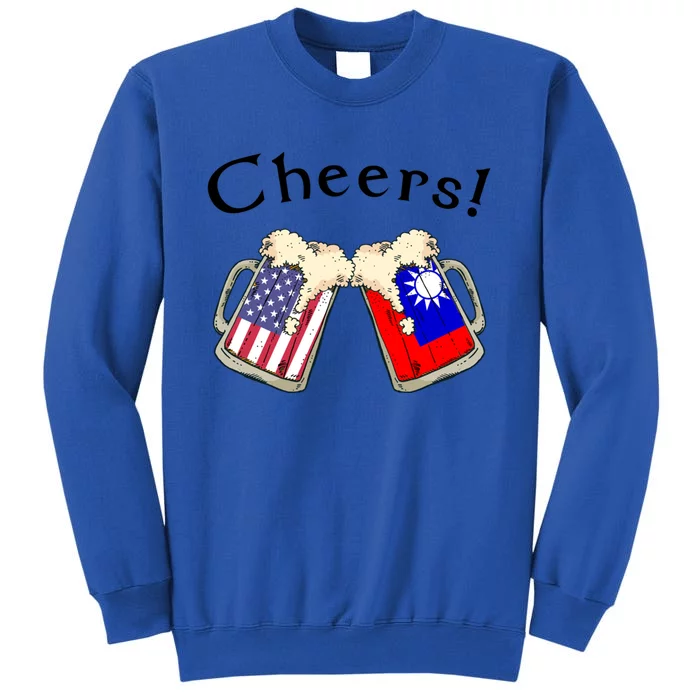 Taiwanese American Patriot Grown Country Cheers Beer Gift Tall Sweatshirt