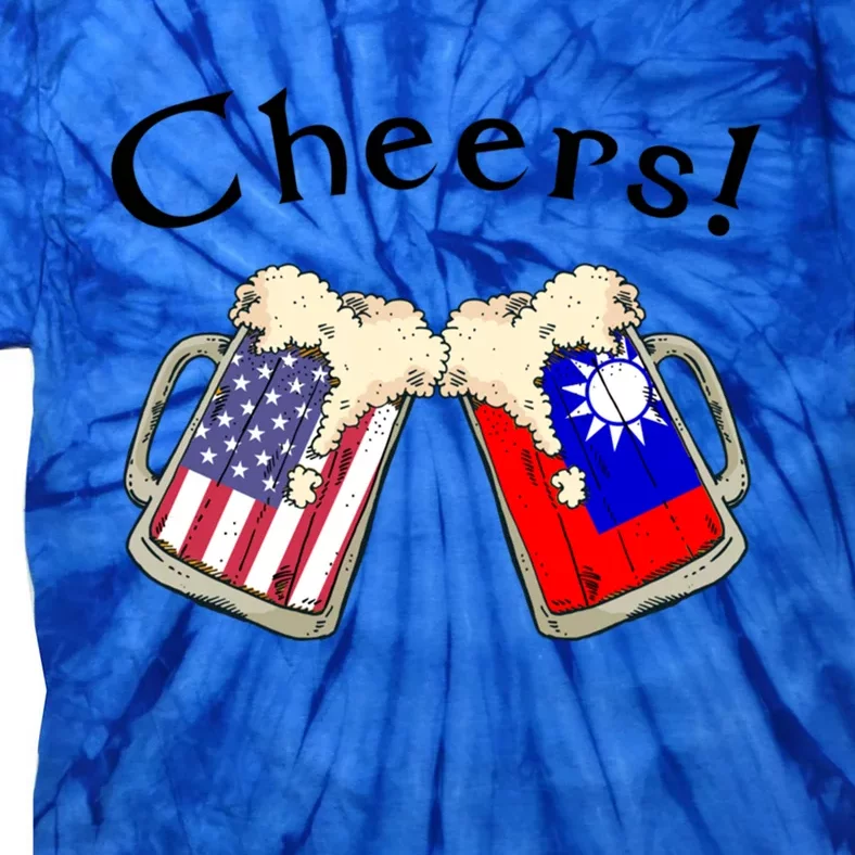 Taiwanese American Patriot Grown Country Cheers Beer Gift Tie-Dye T-Shirt