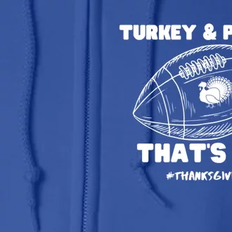 Turkey And Pigskin Football Turkey Bowl Thanksgiving Fall Gift Full Zip Hoodie