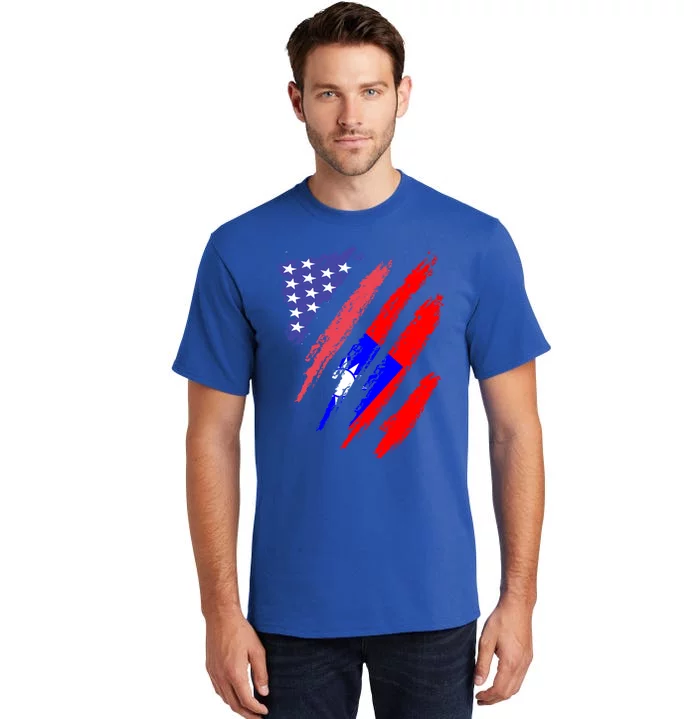 Taiwanese American Patriot Grown Heart Flag Stripes Gift Tall T-Shirt