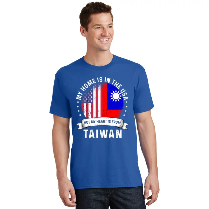 Taiwanese American Patriot Grown Proud Home Usa Flags Gift T-Shirt