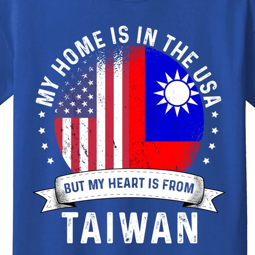 Taiwanese American Patriot Grown Proud Home Usa Flags Gift Kids T-Shirt