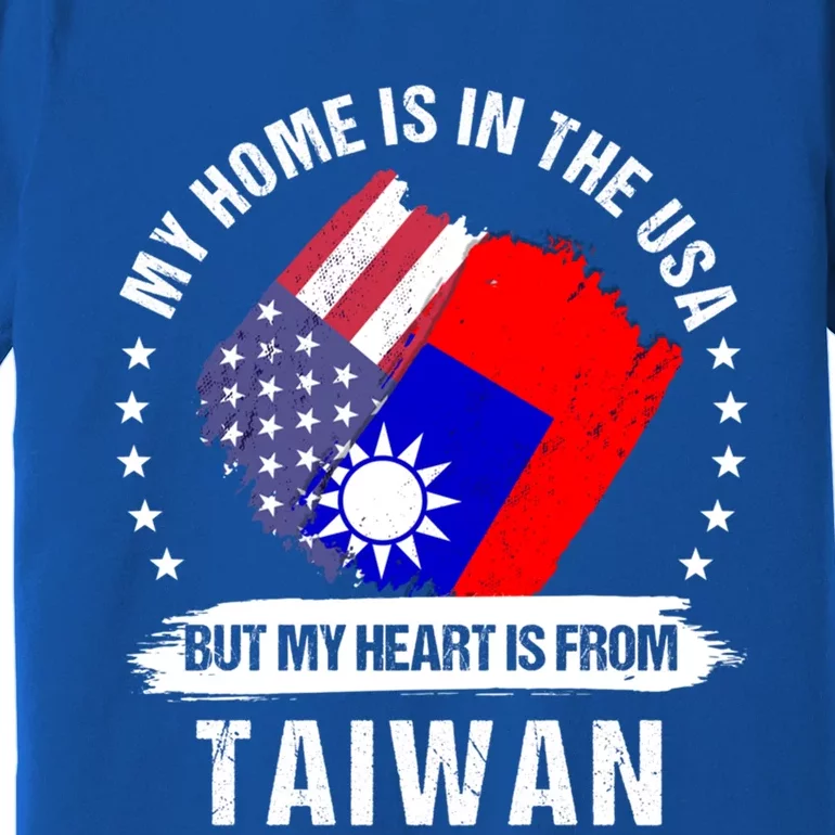 Taiwanese American Patriot Grown Proud My Heart Is From Great Gift Premium T-Shirt