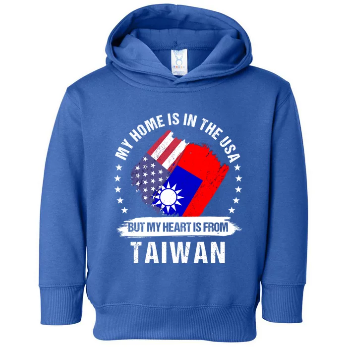 Taiwanese American Patriot Grown Proud My Heart Is From Great Gift Toddler Hoodie