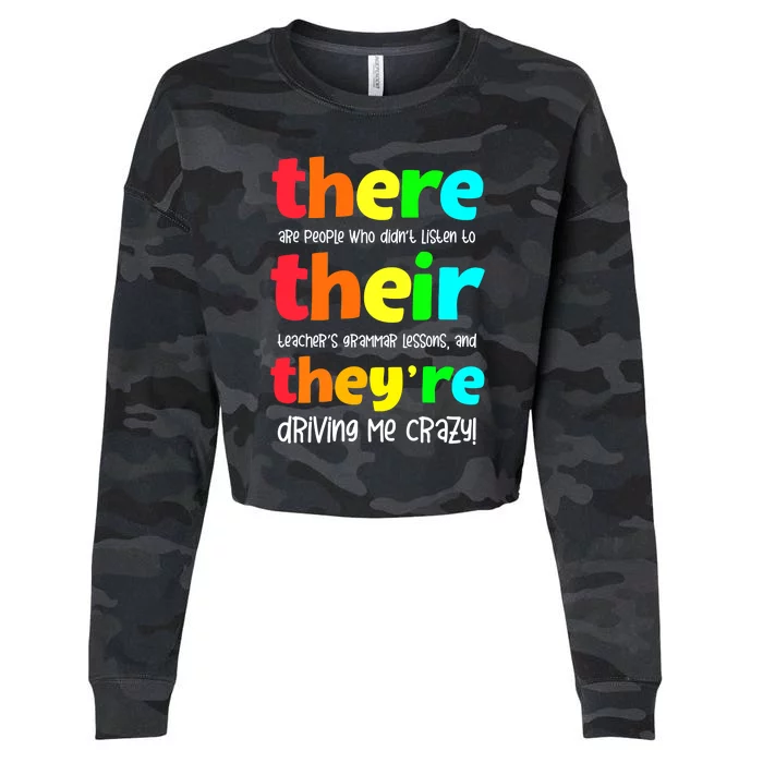 There Are People Who Didn't Listen To Their Teachers Grammar Cropped Pullover Crew