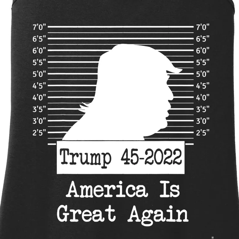 Trump Arrested Prisoner Jail Mug Shot Ladies Essential Tank