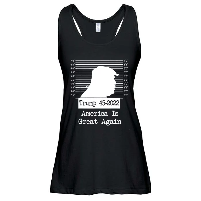 Trump Arrested Prisoner Jail Mug Shot Ladies Essential Flowy Tank