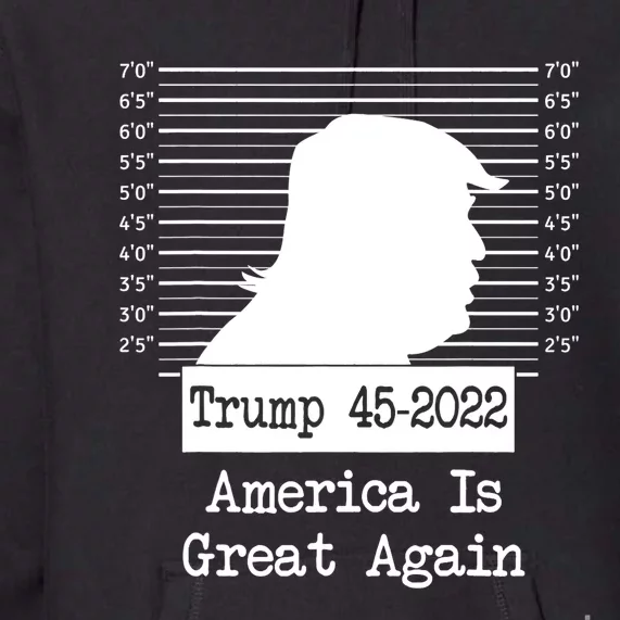 Trump Arrested Prisoner Jail Mug Shot Premium Hoodie