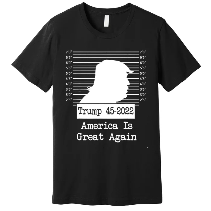 Trump Arrested Prisoner Jail Mug Shot Premium T-Shirt