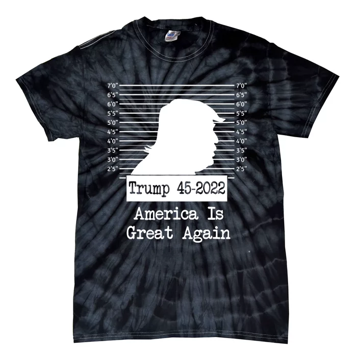 Trump Arrested Prisoner Jail Mug Shot Tie-Dye T-Shirt