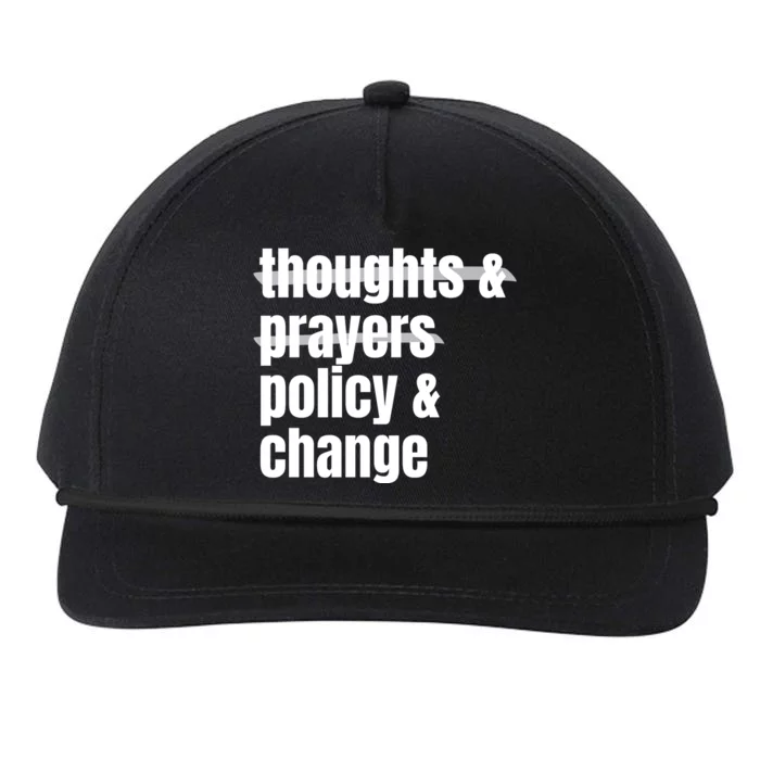 Thoughts And Prayers Policy And Change Snapback Five-Panel Rope Hat