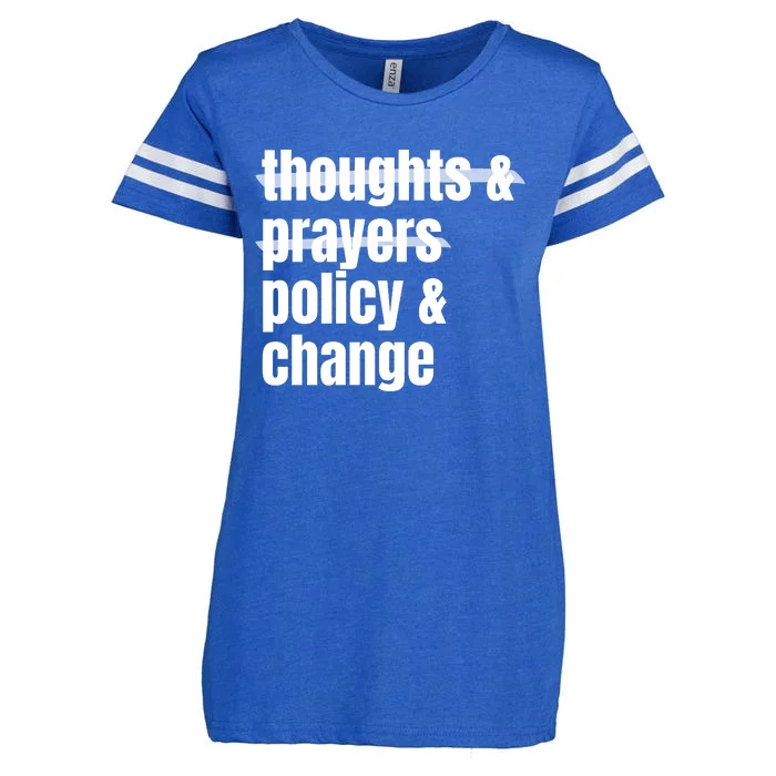 Thoughts And Prayers Policy And Change Enza Ladies Jersey Football T-Shirt