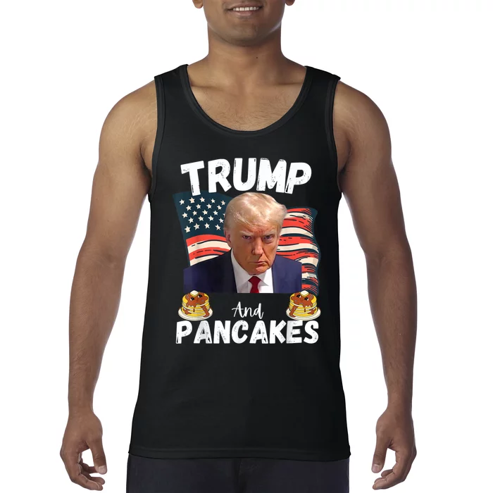 Trump And Pancakes Funny Political Donald Trump 2024 Tank Top