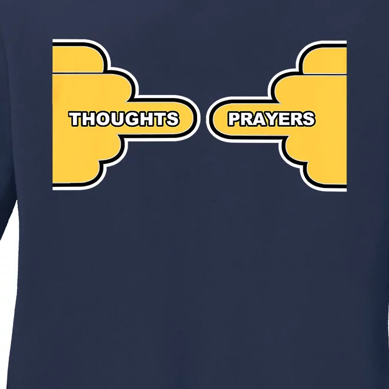 Thoughts And Prayers Premium Ladies Long Sleeve Shirt