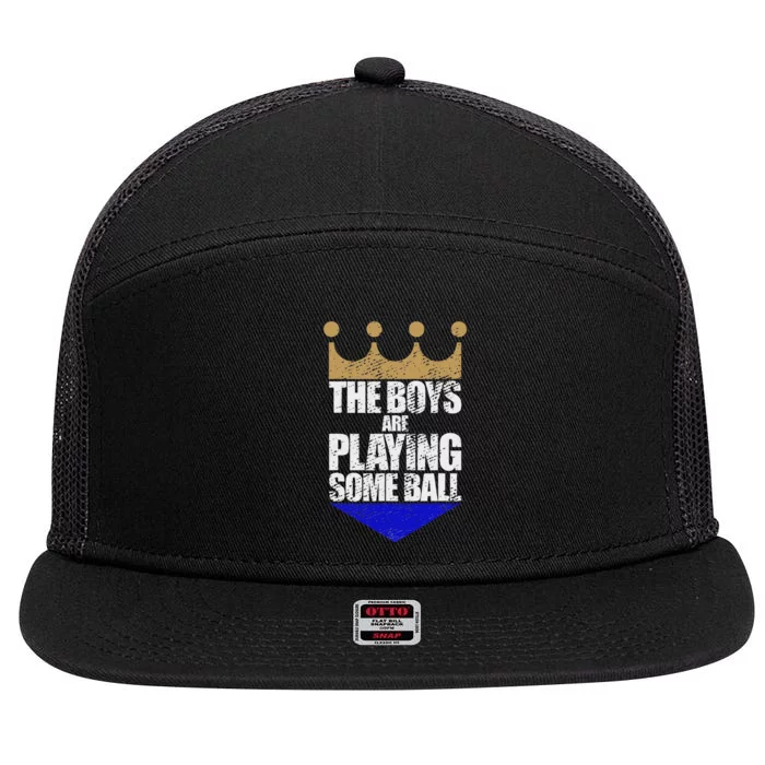 The Are Playing Some Ball Funny Saying Vintage Design 7 Panel Mesh Trucker Snapback Hat