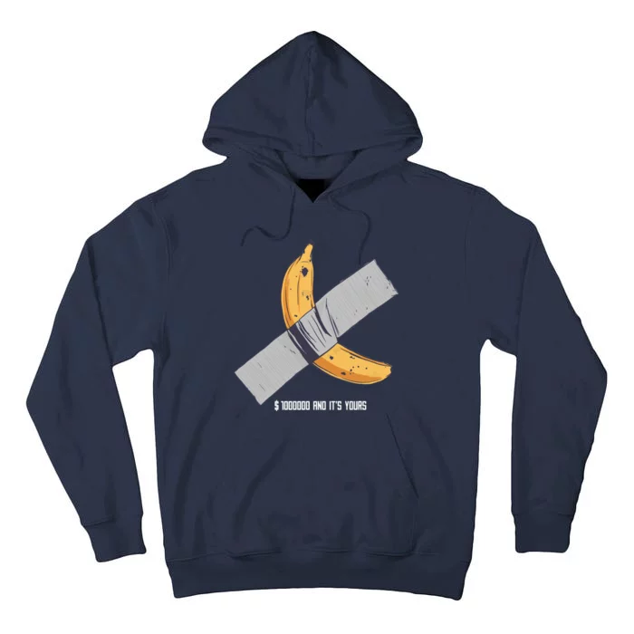 Taped Banana Funny Tall Hoodie