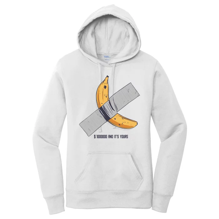 Taped Banana Funny Women's Pullover Hoodie