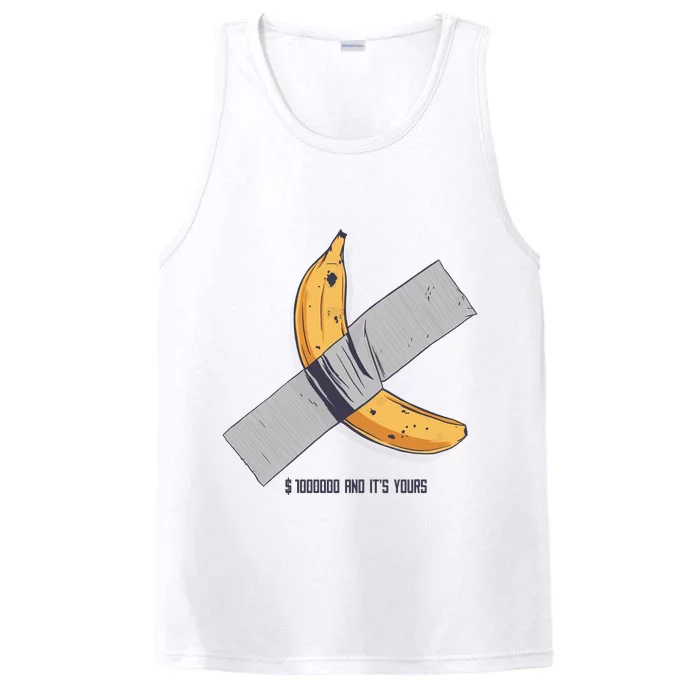 Taped Banana Funny Performance Tank