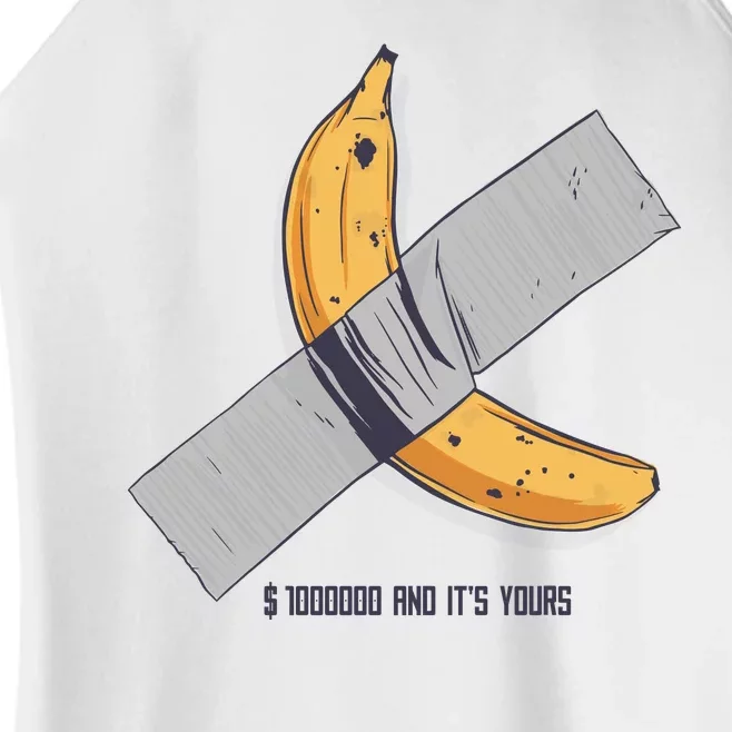 Taped Banana Funny Women’s Perfect Tri Rocker Tank