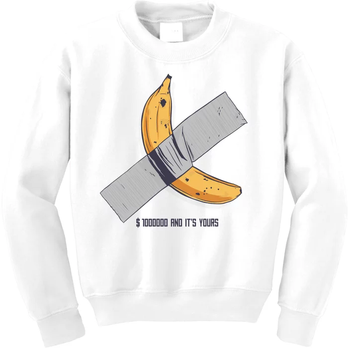 Taped Banana Funny Kids Sweatshirt