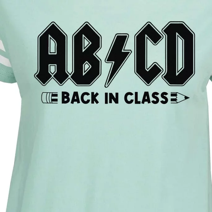 Teachers ABCD Rock Graphic Back To School Enza Ladies Jersey Football T-Shirt