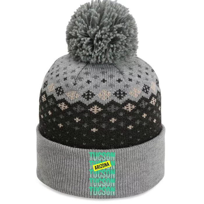 Tucson Arizona Repeat Logo The Baniff Cuffed Pom Beanie