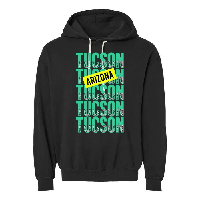 Tucson Arizona Repeat Logo Garment-Dyed Fleece Hoodie