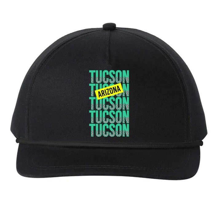 Tucson Arizona Repeat Logo Snapback Five-Panel Rope Hat