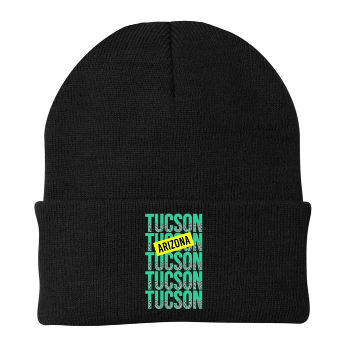 Tucson Arizona Repeat Logo Knit Cap Winter Beanie