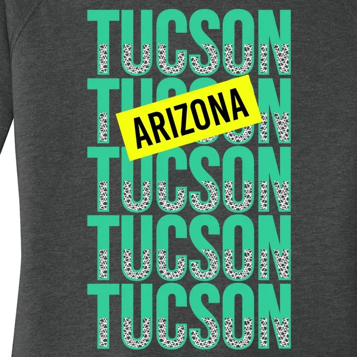 Tucson Arizona Repeat Logo Women's Perfect Tri Tunic Long Sleeve Shirt