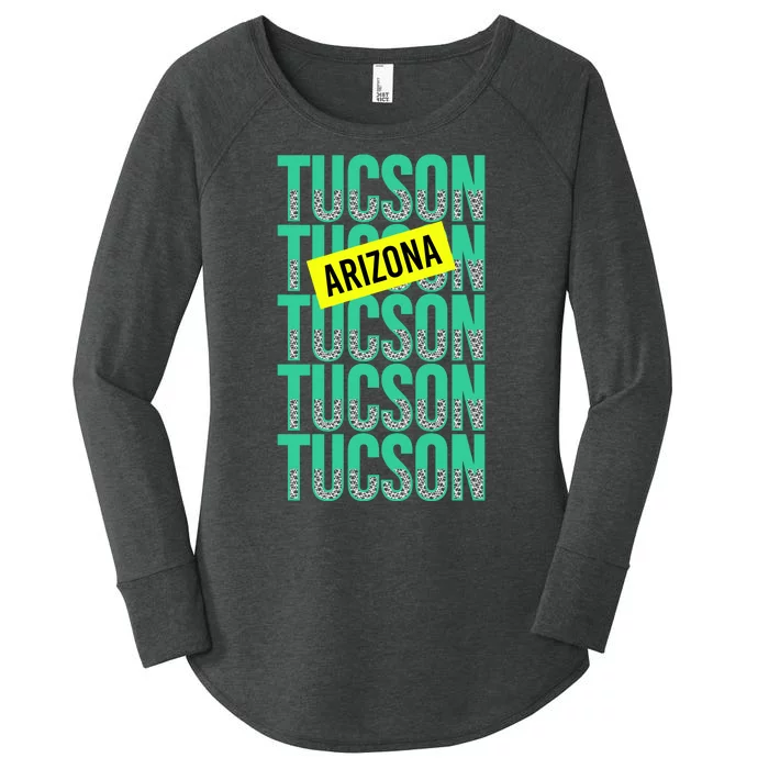 Tucson Arizona Repeat Logo Women's Perfect Tri Tunic Long Sleeve Shirt