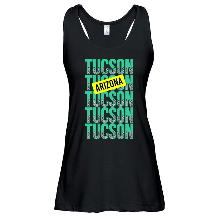 Tucson Arizona Repeat Logo Ladies Essential Flowy Tank