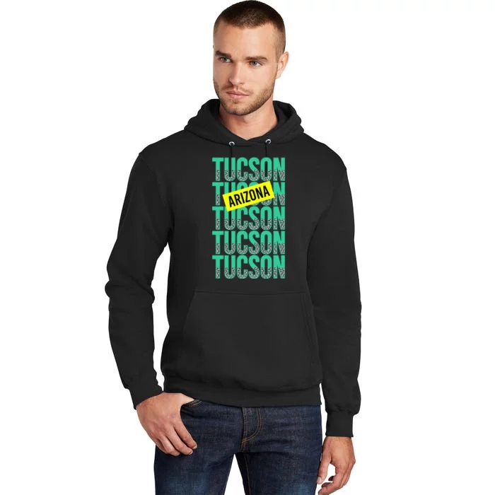 Tucson Arizona Repeat Logo Tall Hoodie