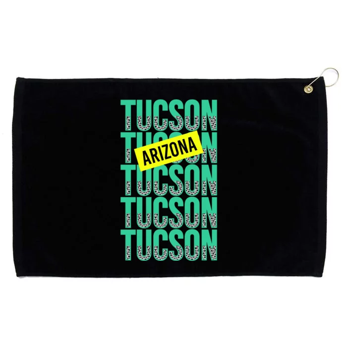 Tucson Arizona Repeat Logo Grommeted Golf Towel